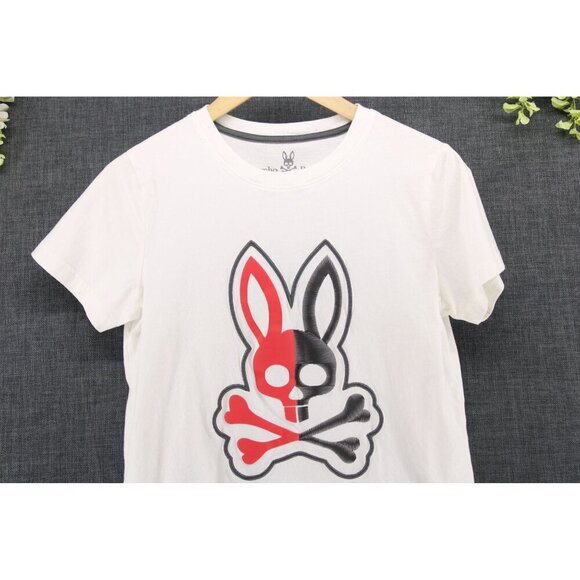 Psycho Bunny Men's Cooper Split Bunny Logo White, Sz 2 XXS - Picture 3 of 10